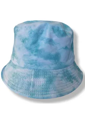 Tie Dye Reversible Bucket Hat - Aqua