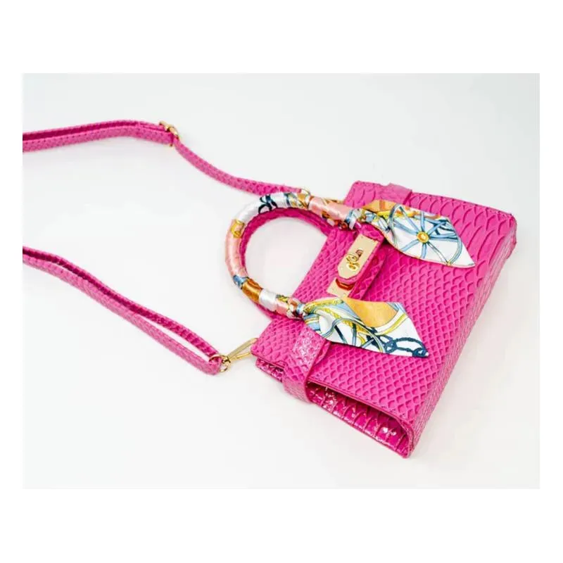 Tiny Treats - Crocodile Scarf Handbag, Red