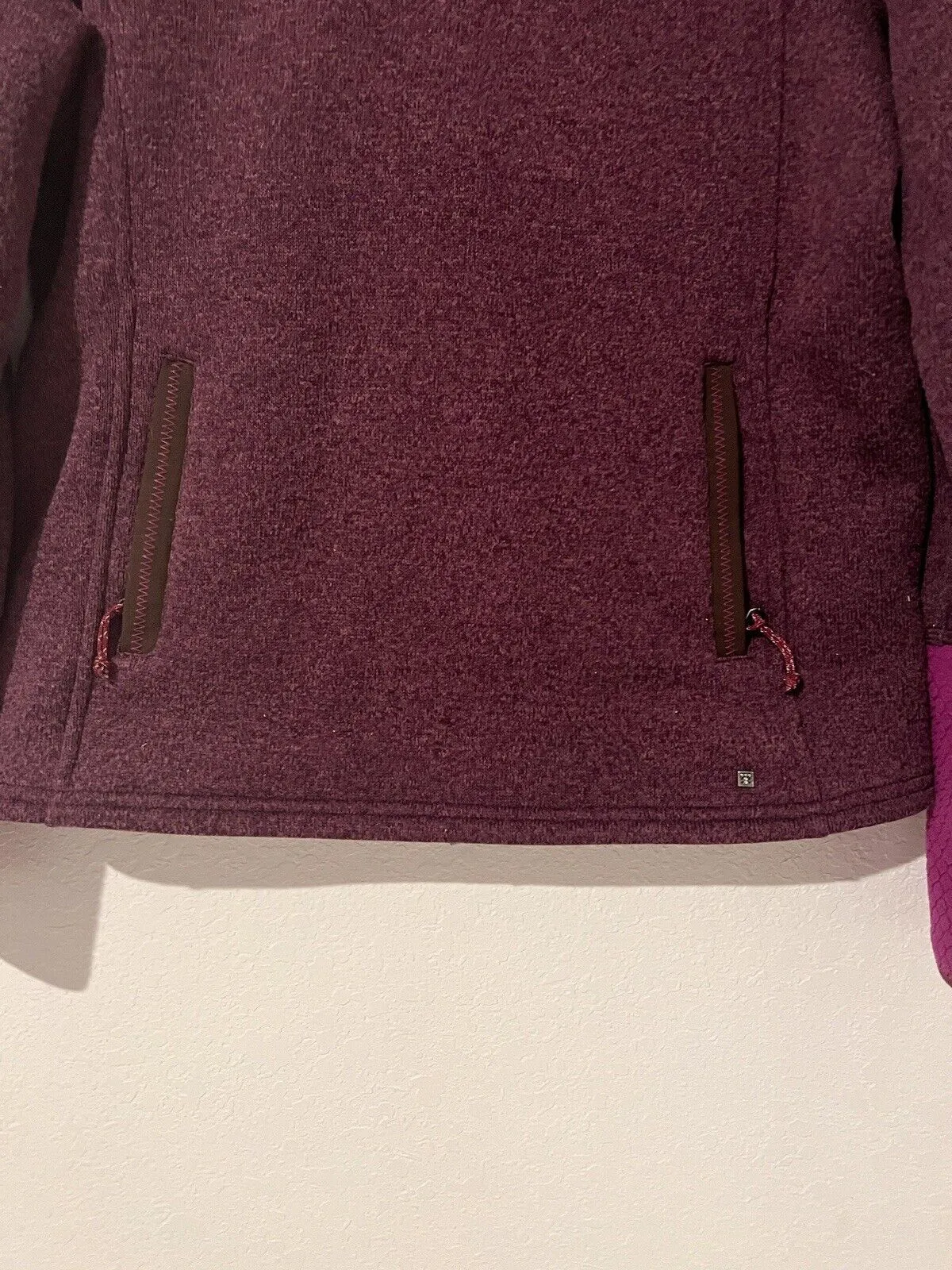 TITLE NINE Womens Purple Collared Jacket/Sweater Sz M Athletic Pullover