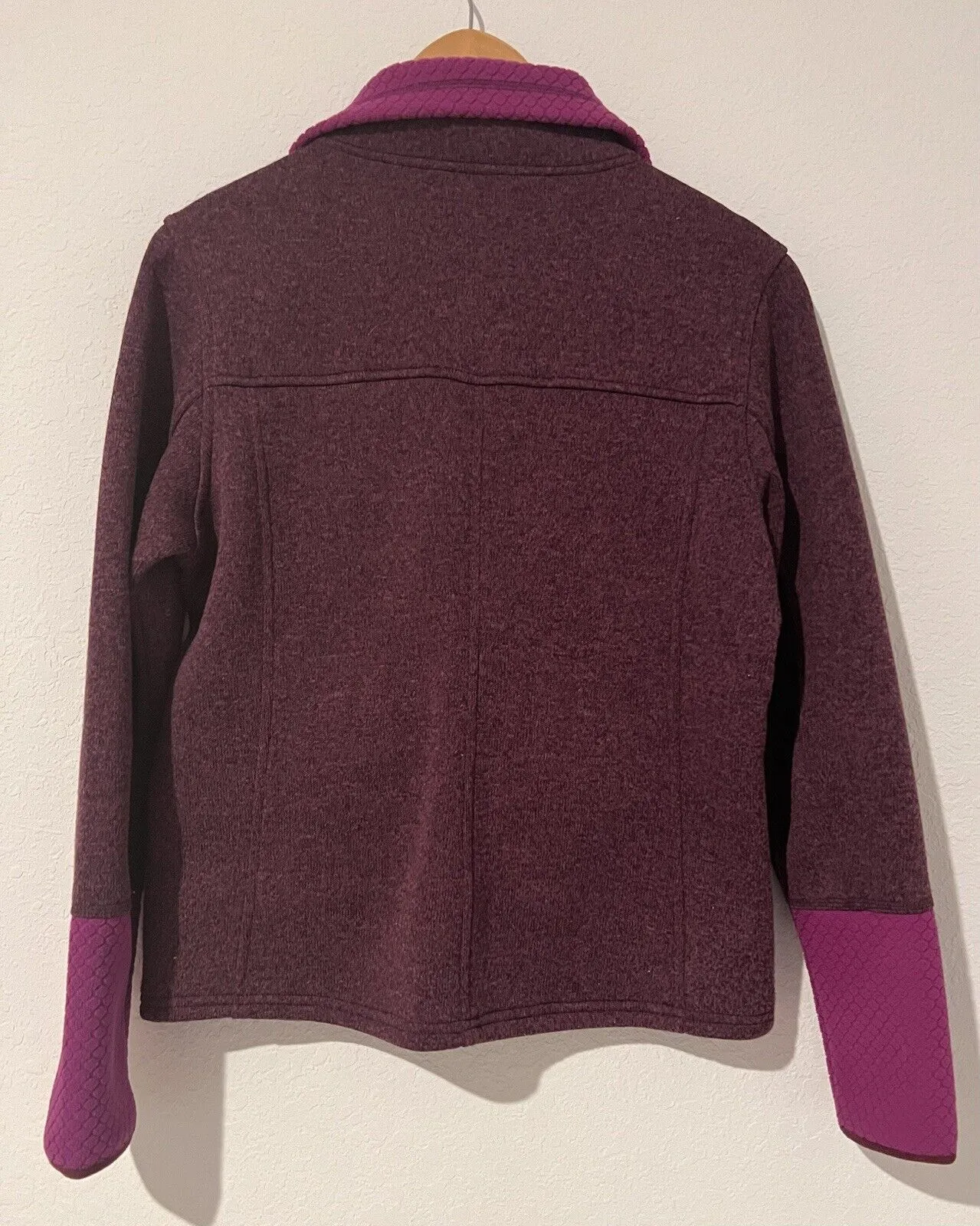 TITLE NINE Womens Purple Collared Jacket/Sweater Sz M Athletic Pullover