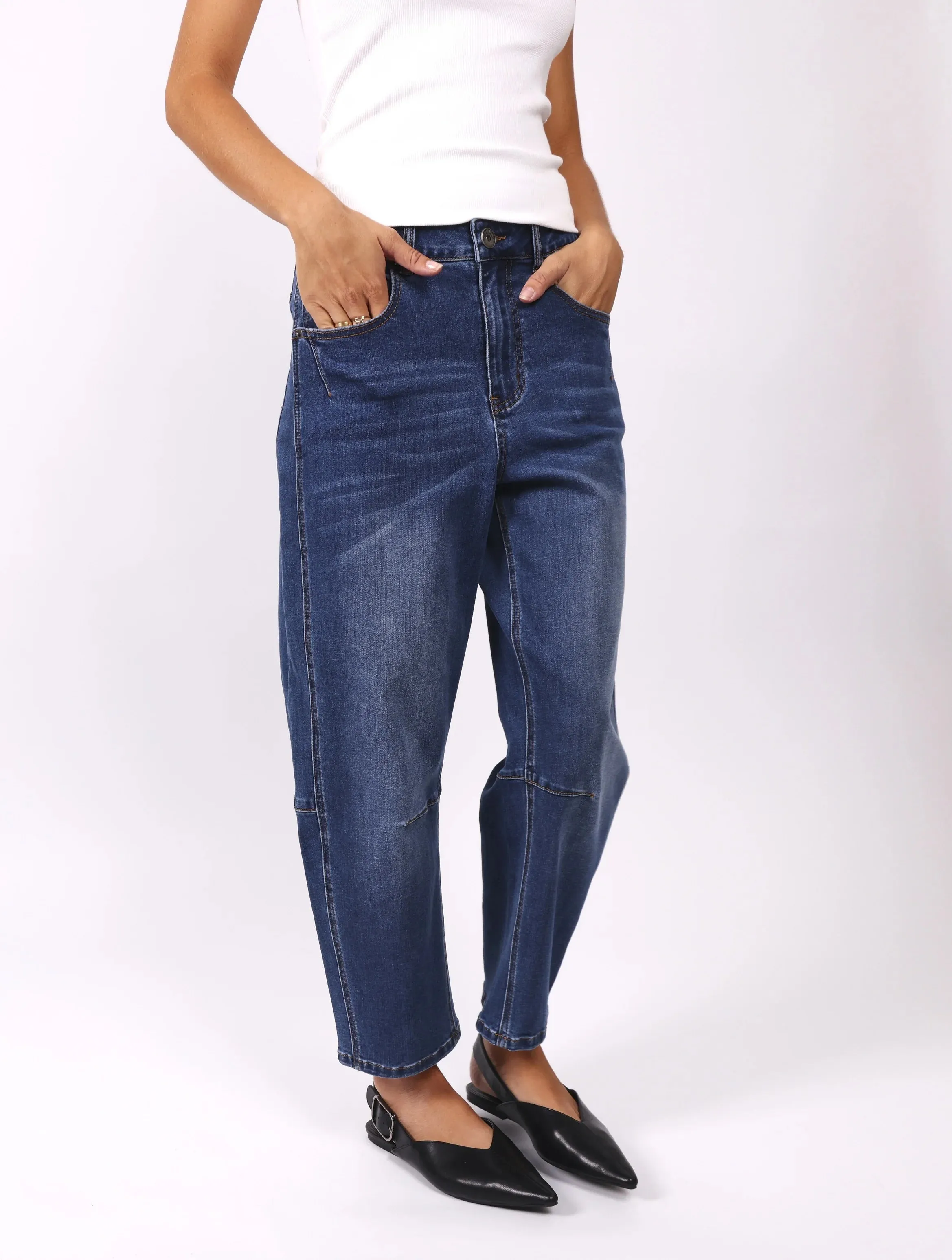Toni Barrel Jeans - Blue