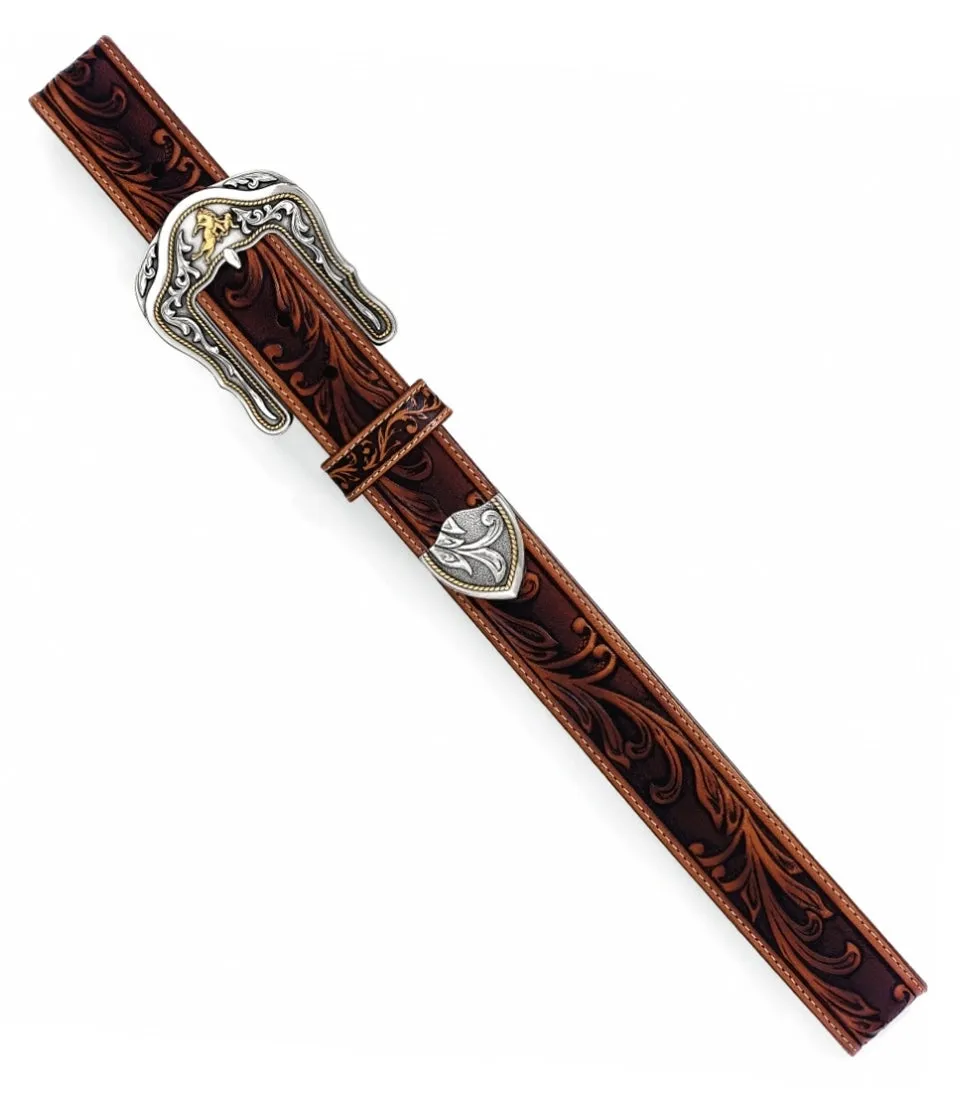 TONY LAMA WESTERLY RIDE BELT - BLACK