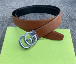 Trendy Double G Pattern Leather Strap Belt For Men's-Unique and Classy