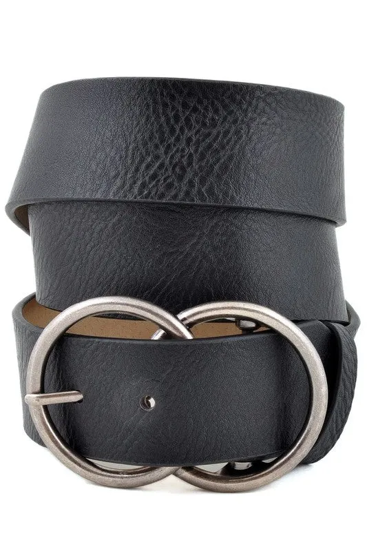Trendy Double Ring Buckle Belt