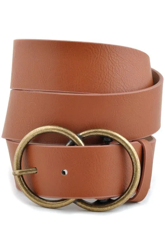 Trendy Double Ring Buckle Belt