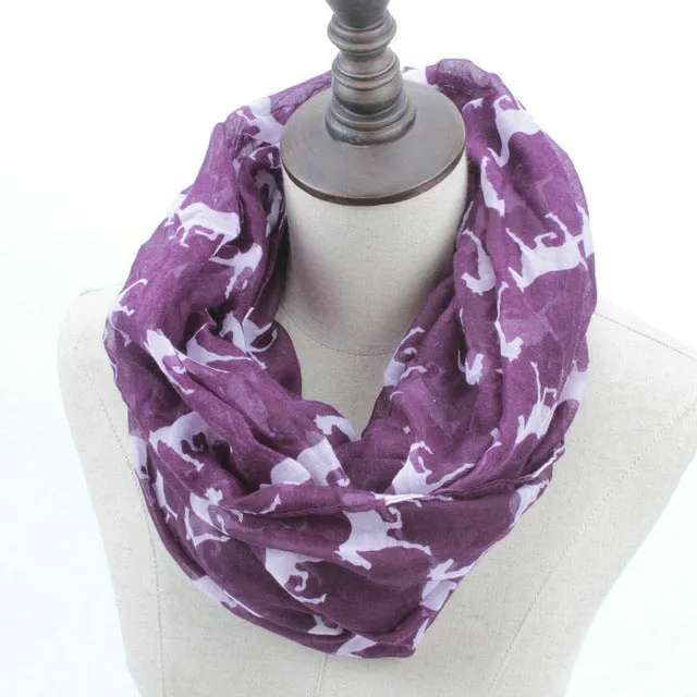 Trendy Horse Printed Scarf