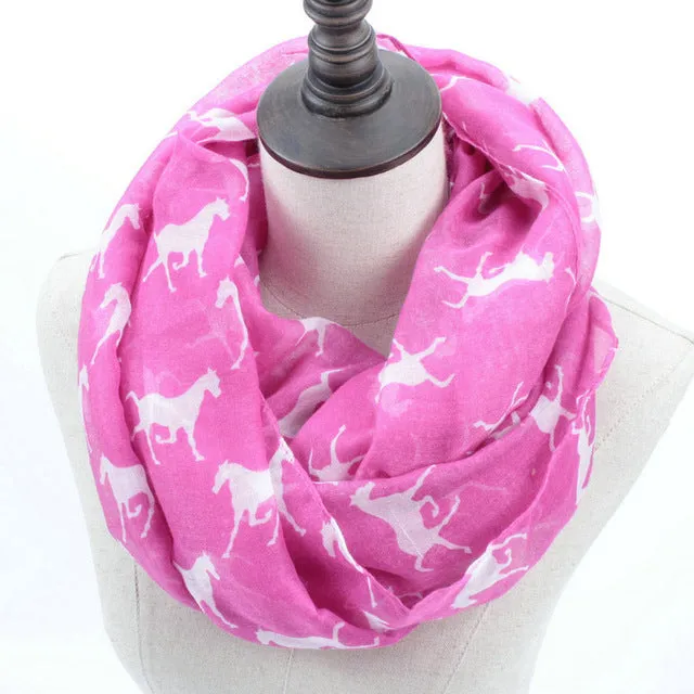 Trendy Horse Printed Scarf