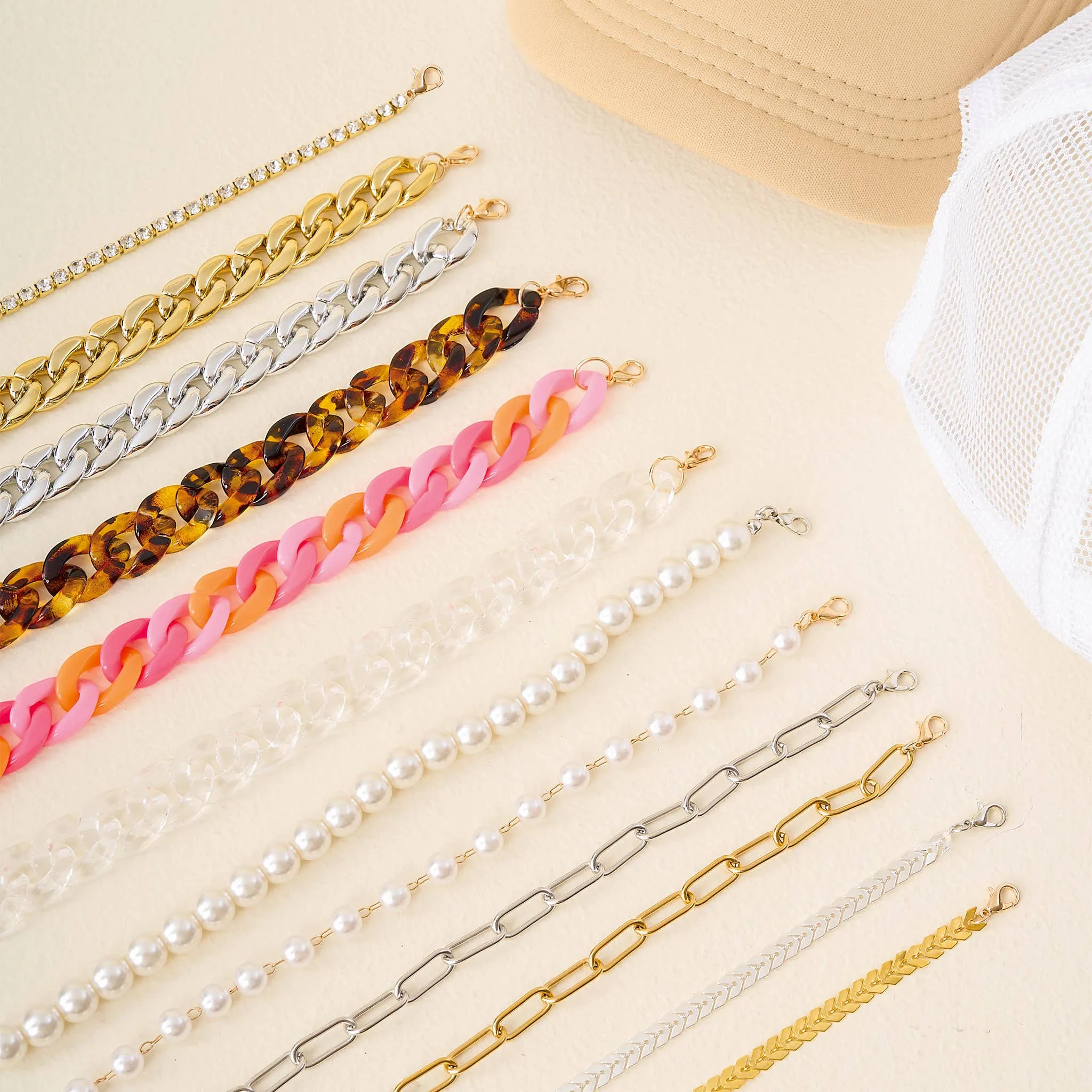 Trucker Hat Chain-Paperclip Chain-Gold