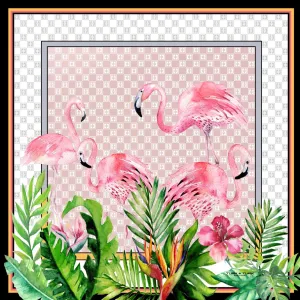 TT  PINK FLAMINGO SCARF-35"x35"