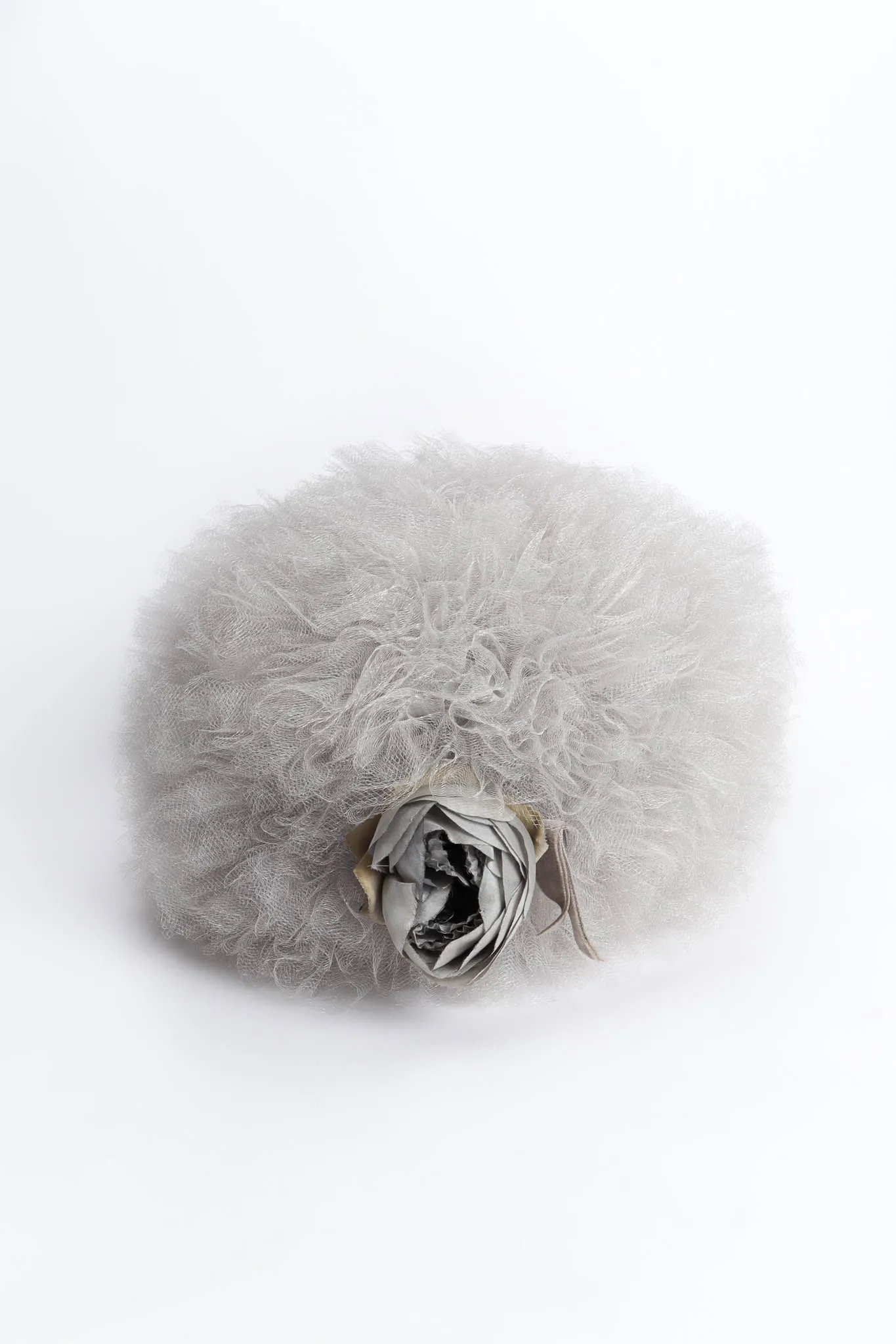 Tulle Flower Pillbox Hat