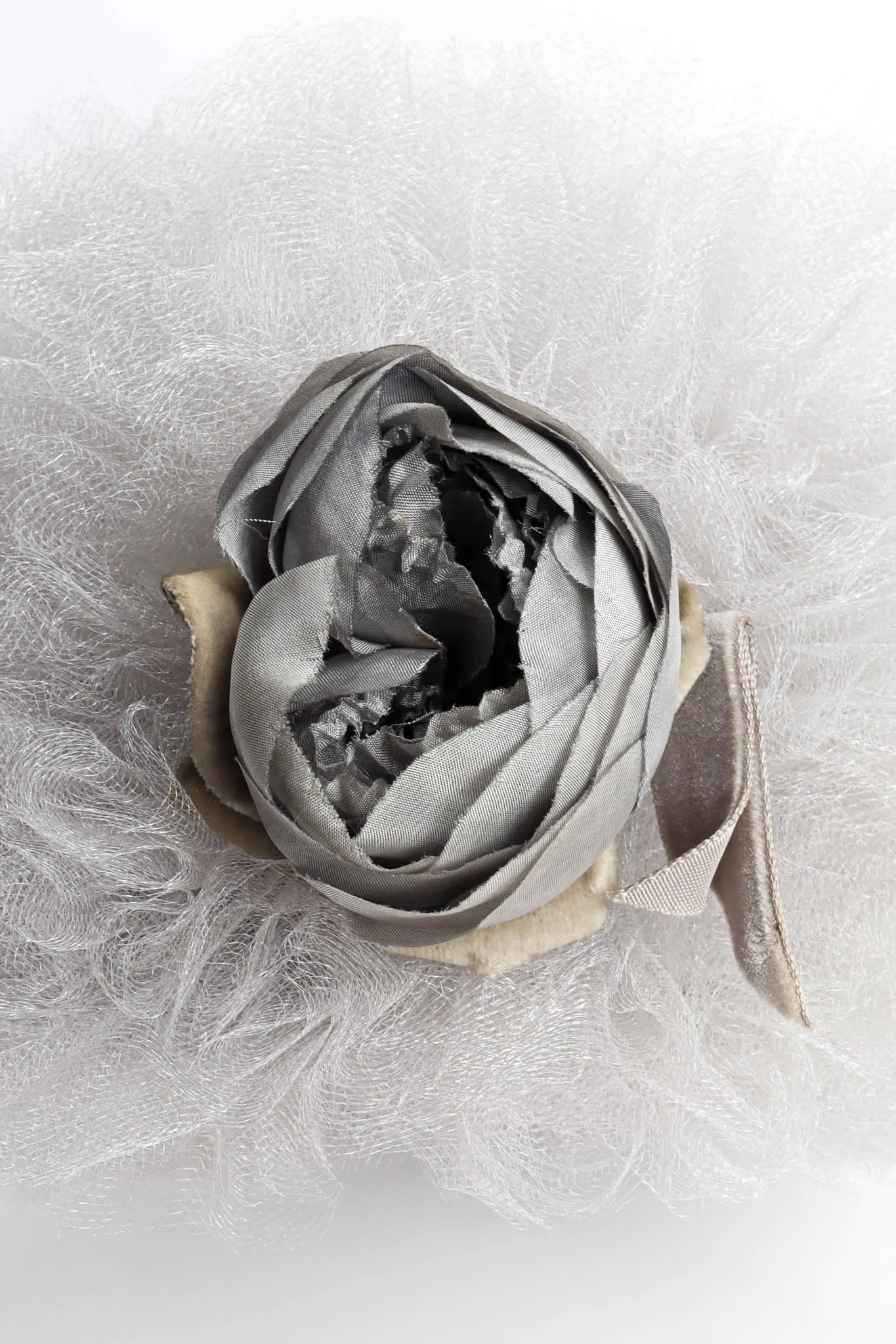Tulle Flower Pillbox Hat