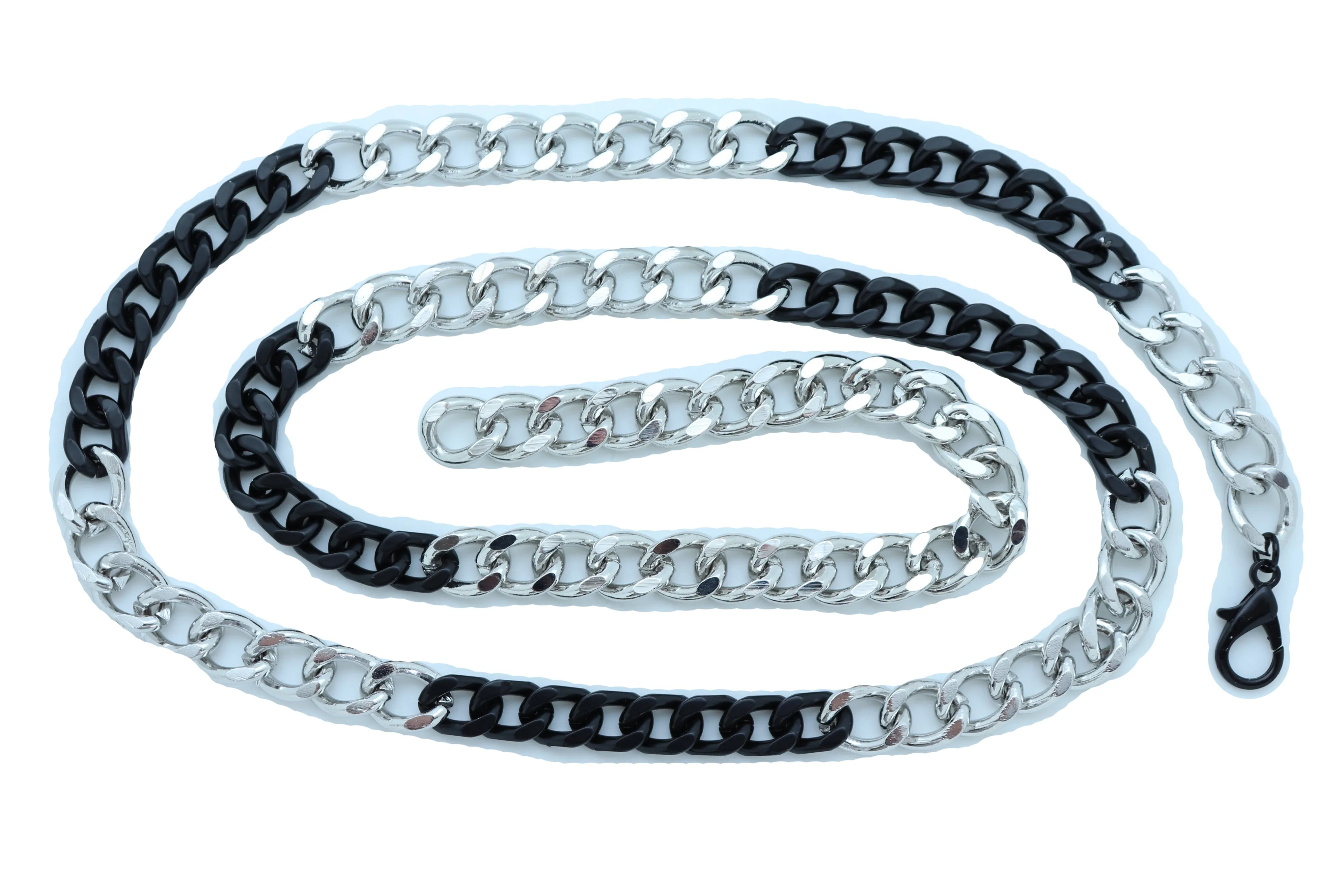Two-Toned Skinny Metal Chain Link Belt