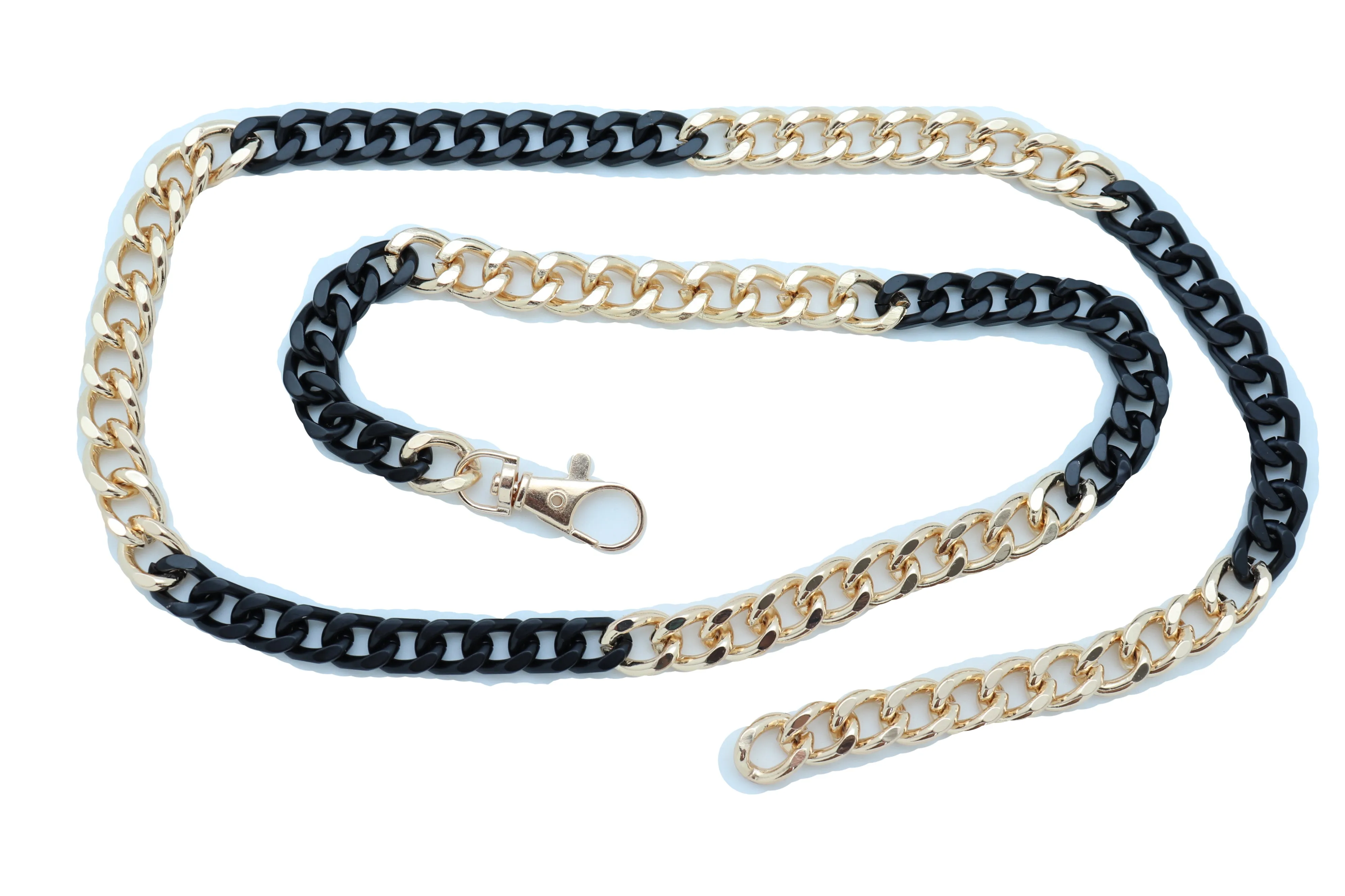 Two-Toned Skinny Metal Chain Link Belt