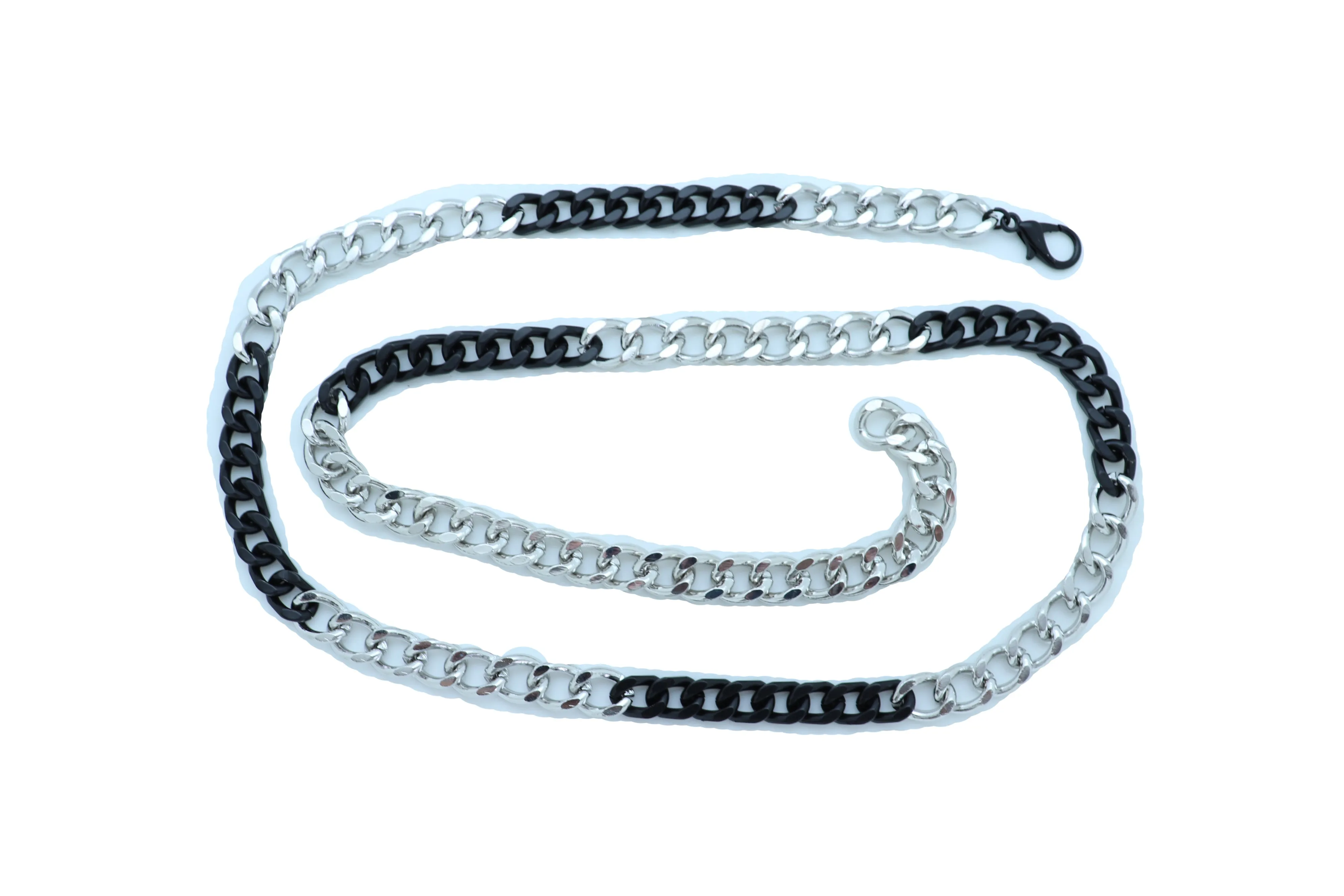Two-Toned Skinny Metal Chain Link Belt