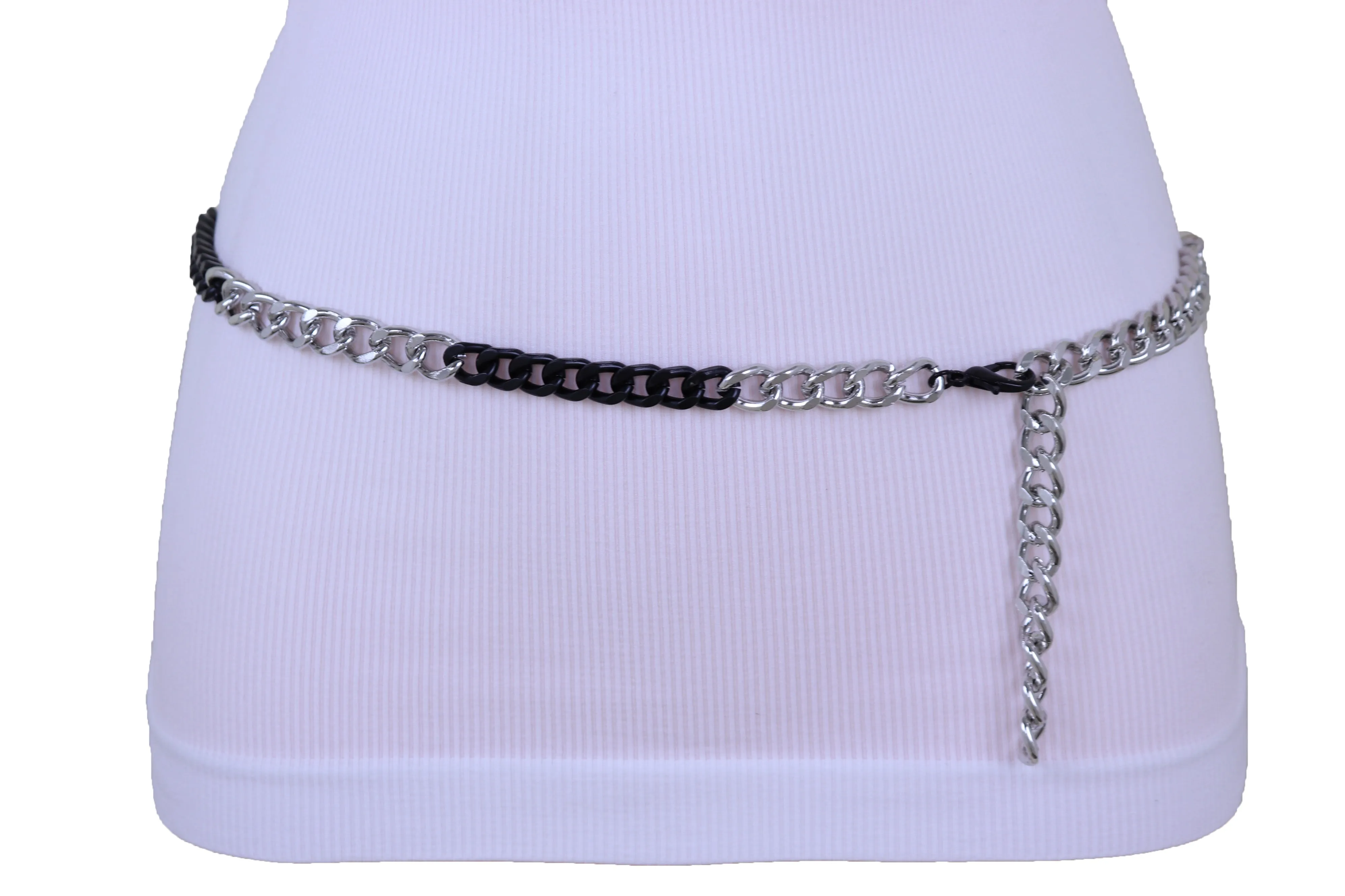 Two-Toned Skinny Metal Chain Link Belt