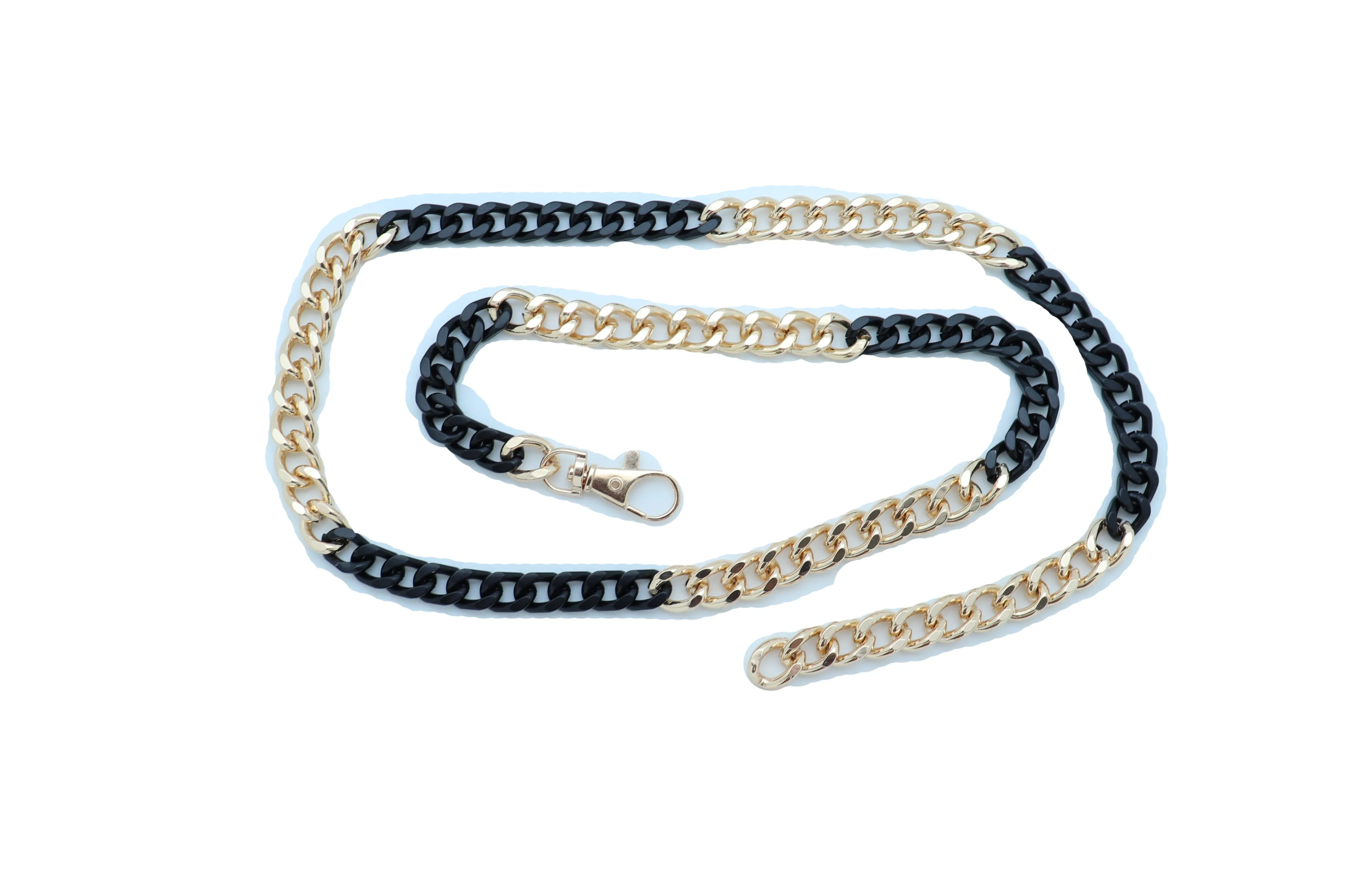 Two-Toned Skinny Metal Chain Link Belt