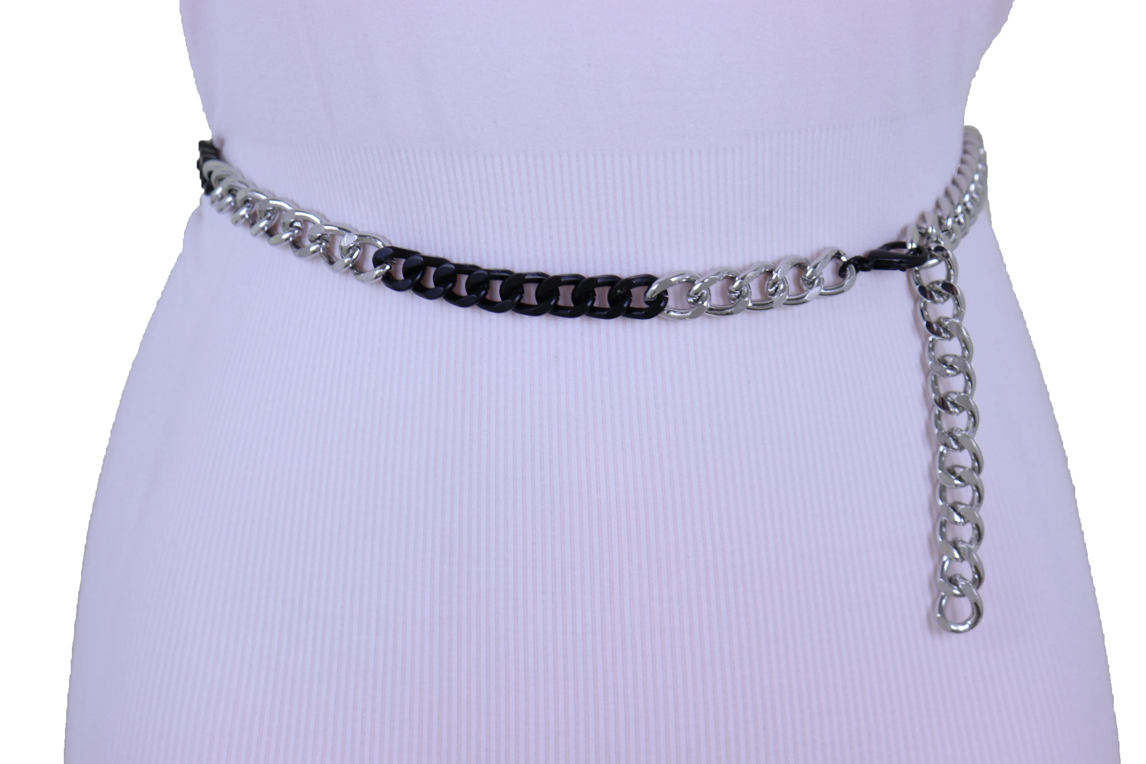 Two-Toned Skinny Metal Chain Link Belt