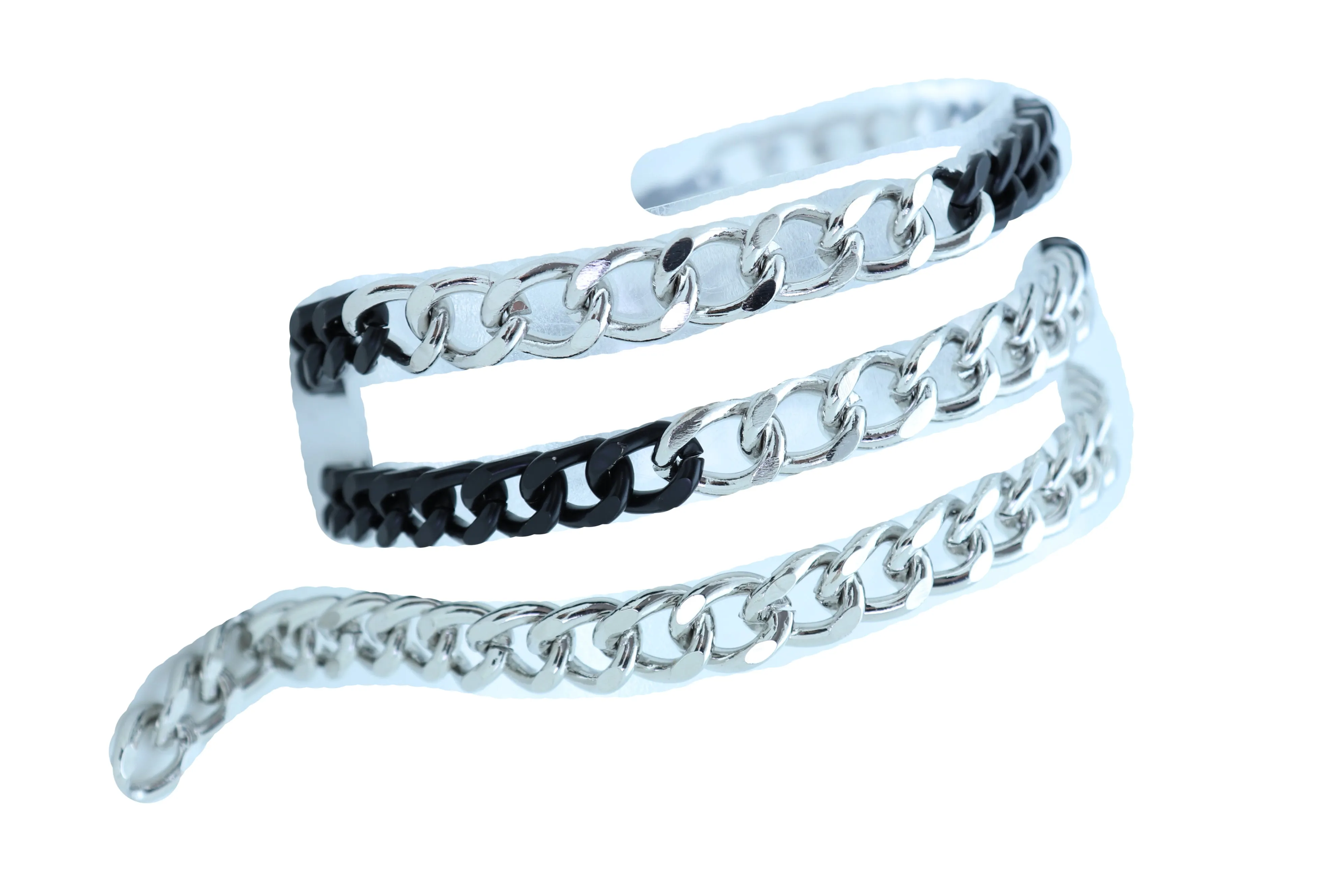 Two-Toned Skinny Metal Chain Link Belt