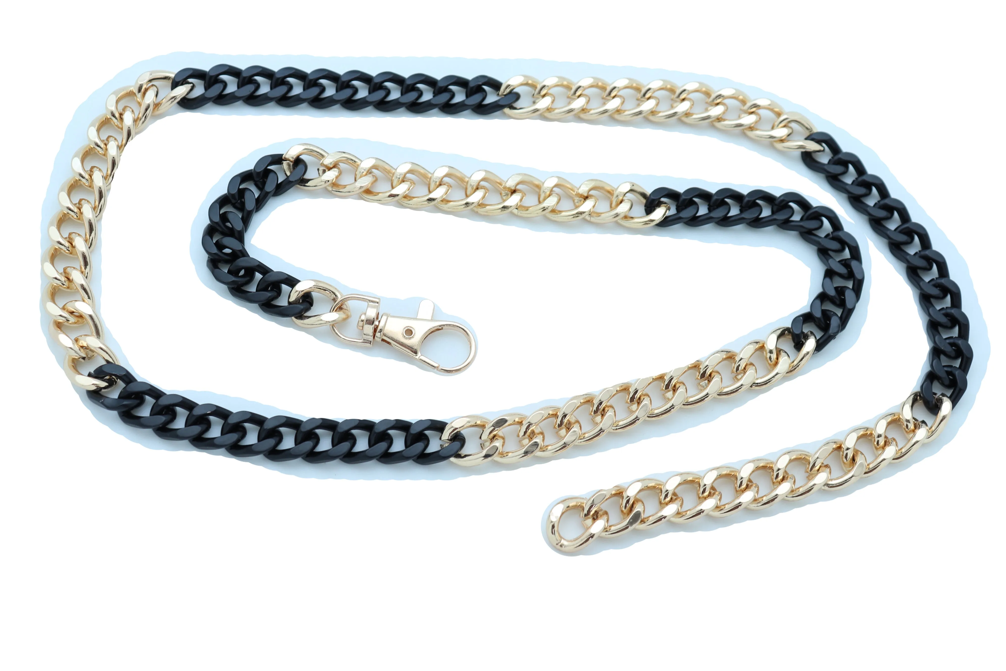 Two-Toned Skinny Metal Chain Link Belt