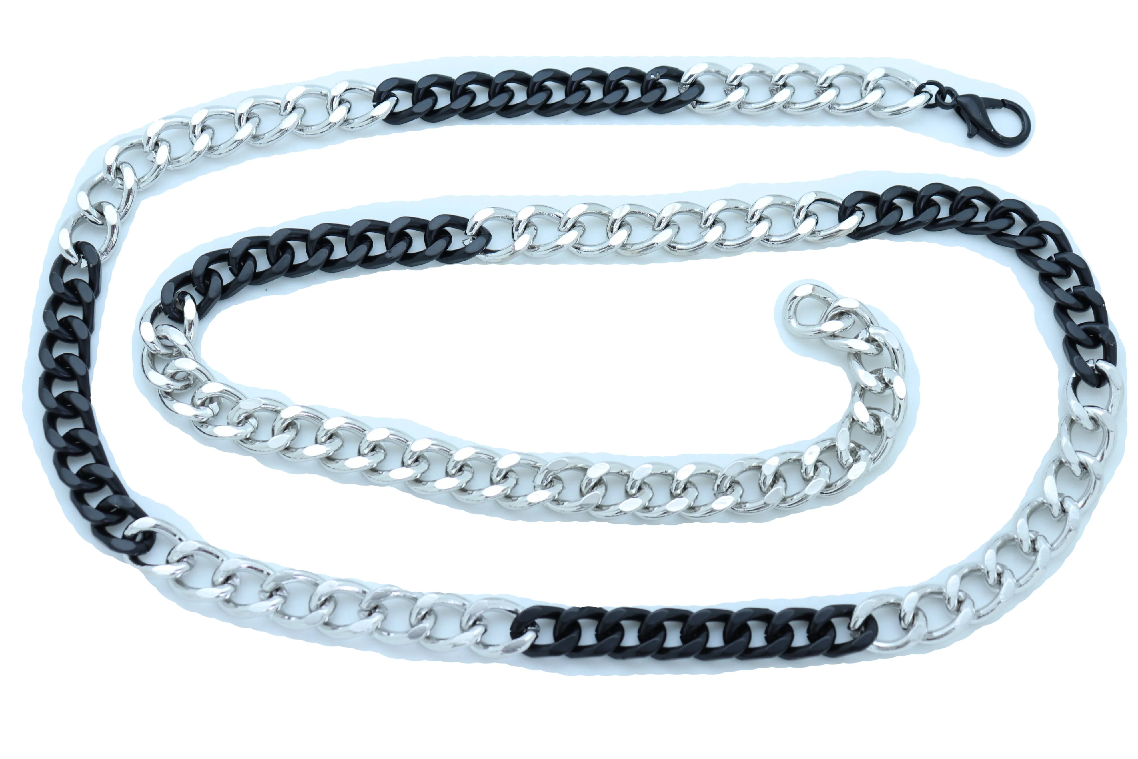 Two-Toned Skinny Metal Chain Link Belt