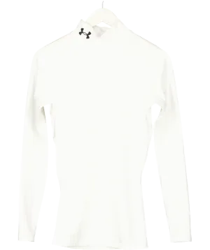 Under Armour White Men's Coldgear® Compression Mock UK M