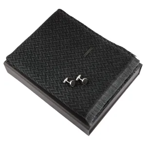 Ungaro UPEM031A-Set Leone Black (cufflinks & scarve)