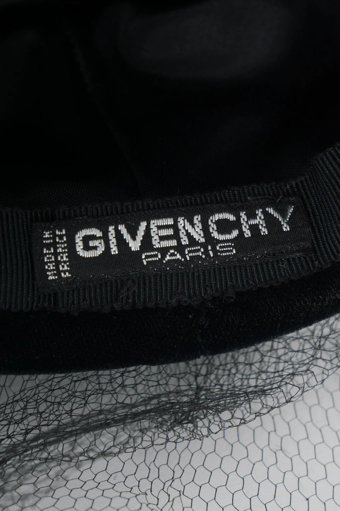 Velvet Net Pillbox Hat