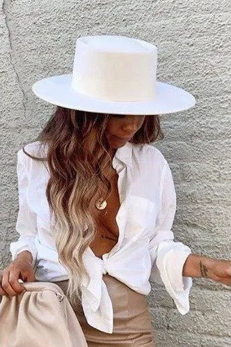 Vida Ivory Felt Gambler Hat