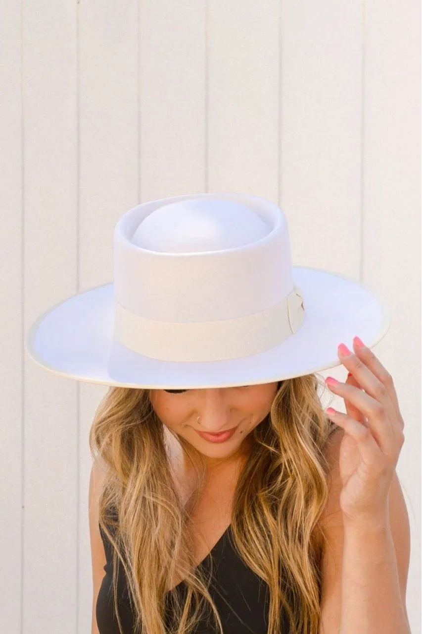 Vida Ivory Felt Gambler Hat
