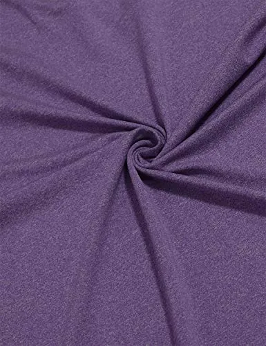 Vindery Women's Long Sleeve Workout Shirts, Cool Dri Sports Top Flattering Ladies Round Neck Running Shirt Cold Winter Exercise Activewear Purple L