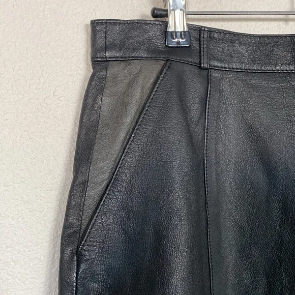 Vintage 90s Leather pencil‎ skirt