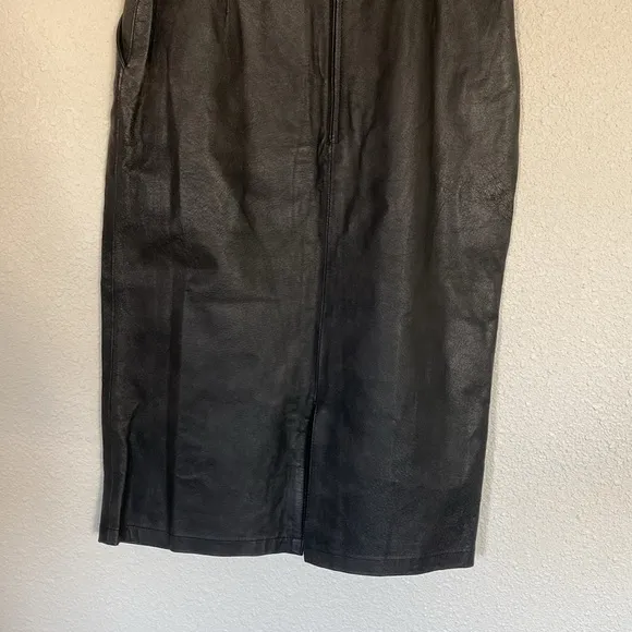 Vintage 90s Leather pencil‎ skirt