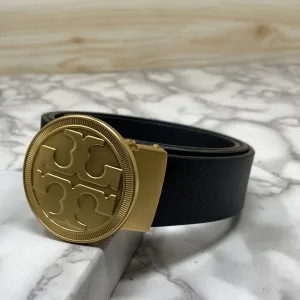 Vintage Round Buckle Belt With Leather Strap-UniqueandClassy