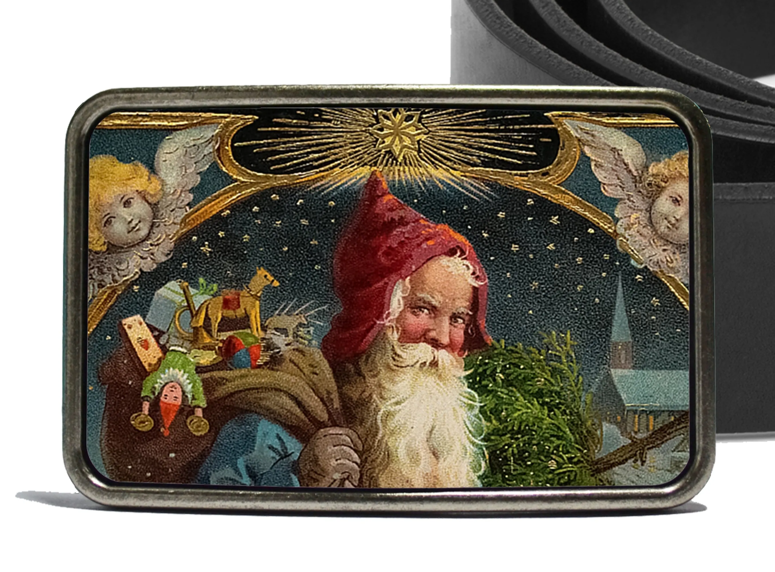 Vintage Santa Belt Buckle
