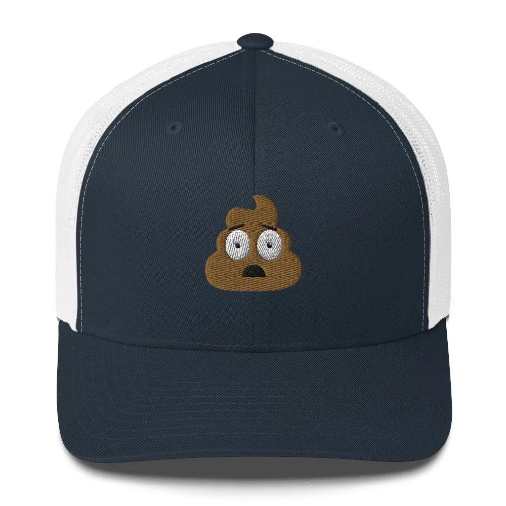 Vintage Snap Back Crap Cap | Poo Emoji Trucker Hat