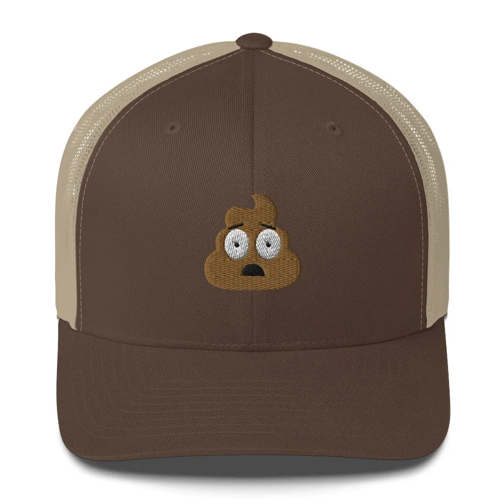 Vintage Snap Back Crap Cap | Poo Emoji Trucker Hat