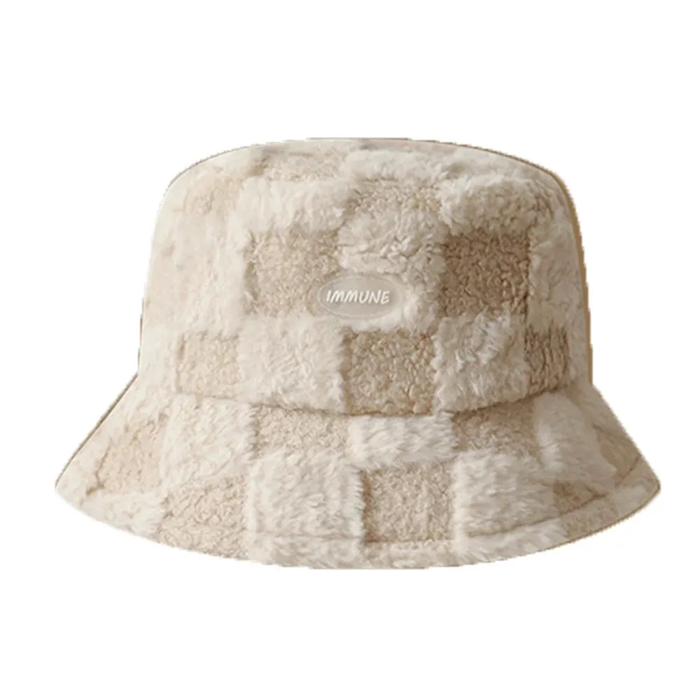 Warm Lamb Wool Bucket Hat - Fashionable Winter Fisherman Hat for Girls and Boys