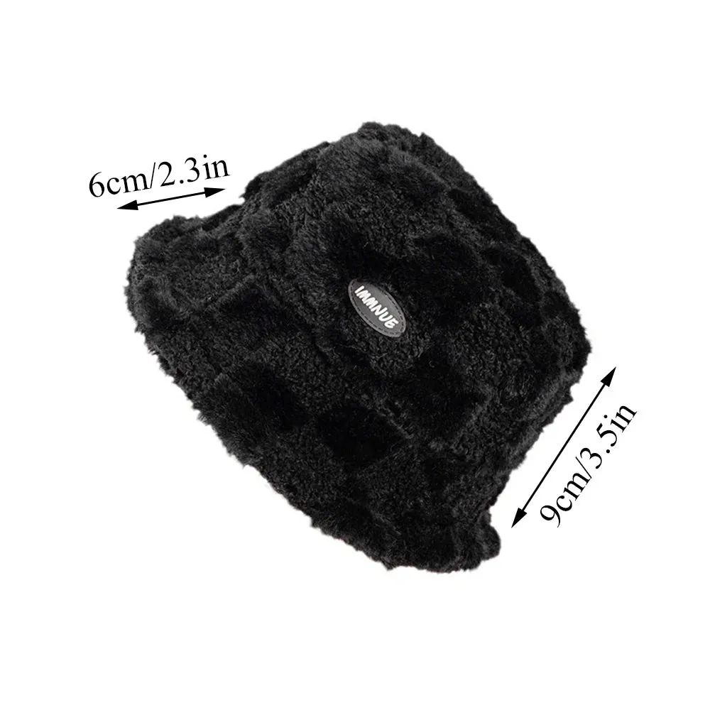 Warm Lamb Wool Bucket Hat - Fashionable Winter Fisherman Hat for Girls and Boys
