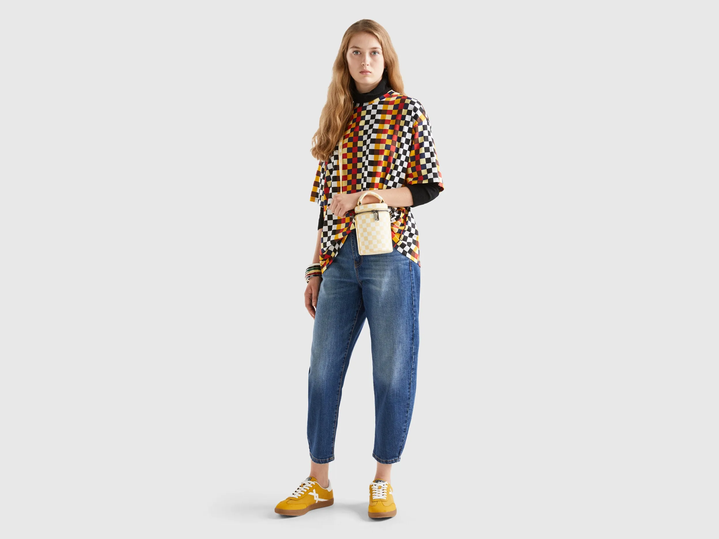 Washed Balloon Fit Jeans