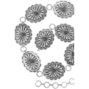 Western concho flower casting fashion chain belt