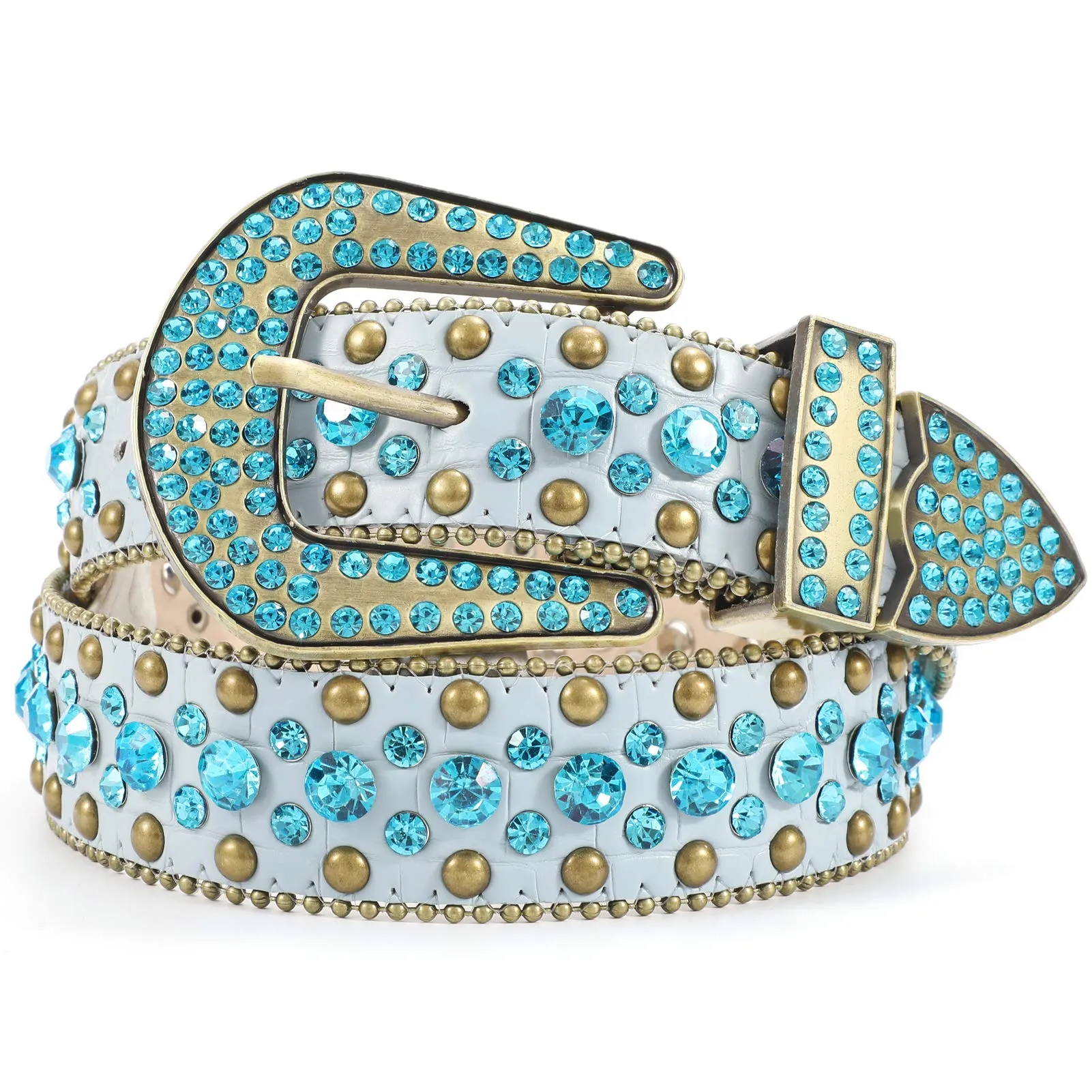 Western Cowgirl Rhinestone Belt for Jeans  Fashion Rhinestone Belt for Women Men  Ladies Bling Rhinestone Belt for Dress