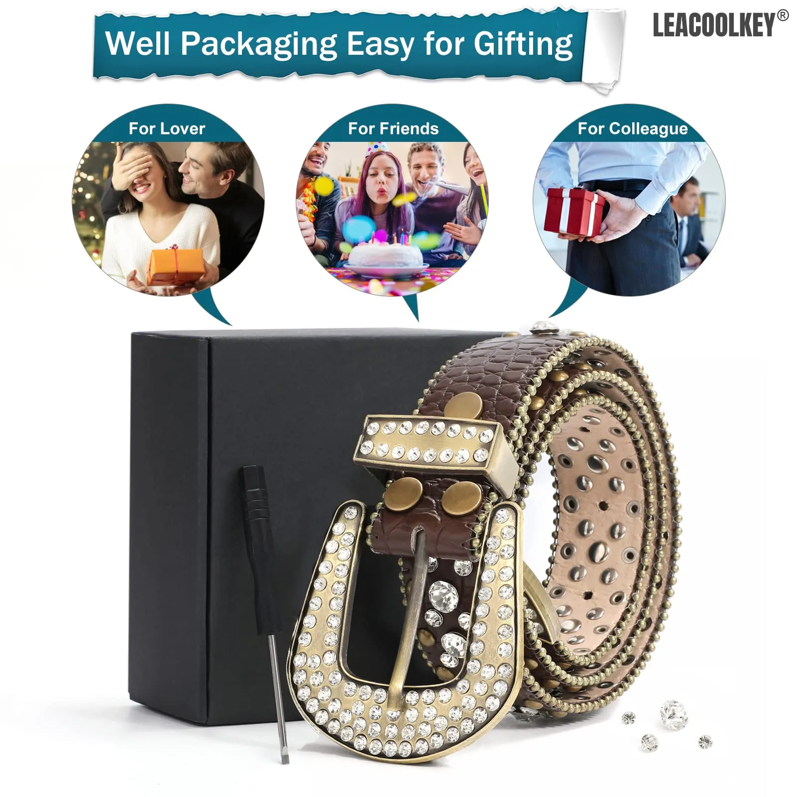 Western Cowgirl Rhinestone Belt for Jeans  Fashion Rhinestone Belt for Women Men  Ladies Bling Rhinestone Belt for Dress