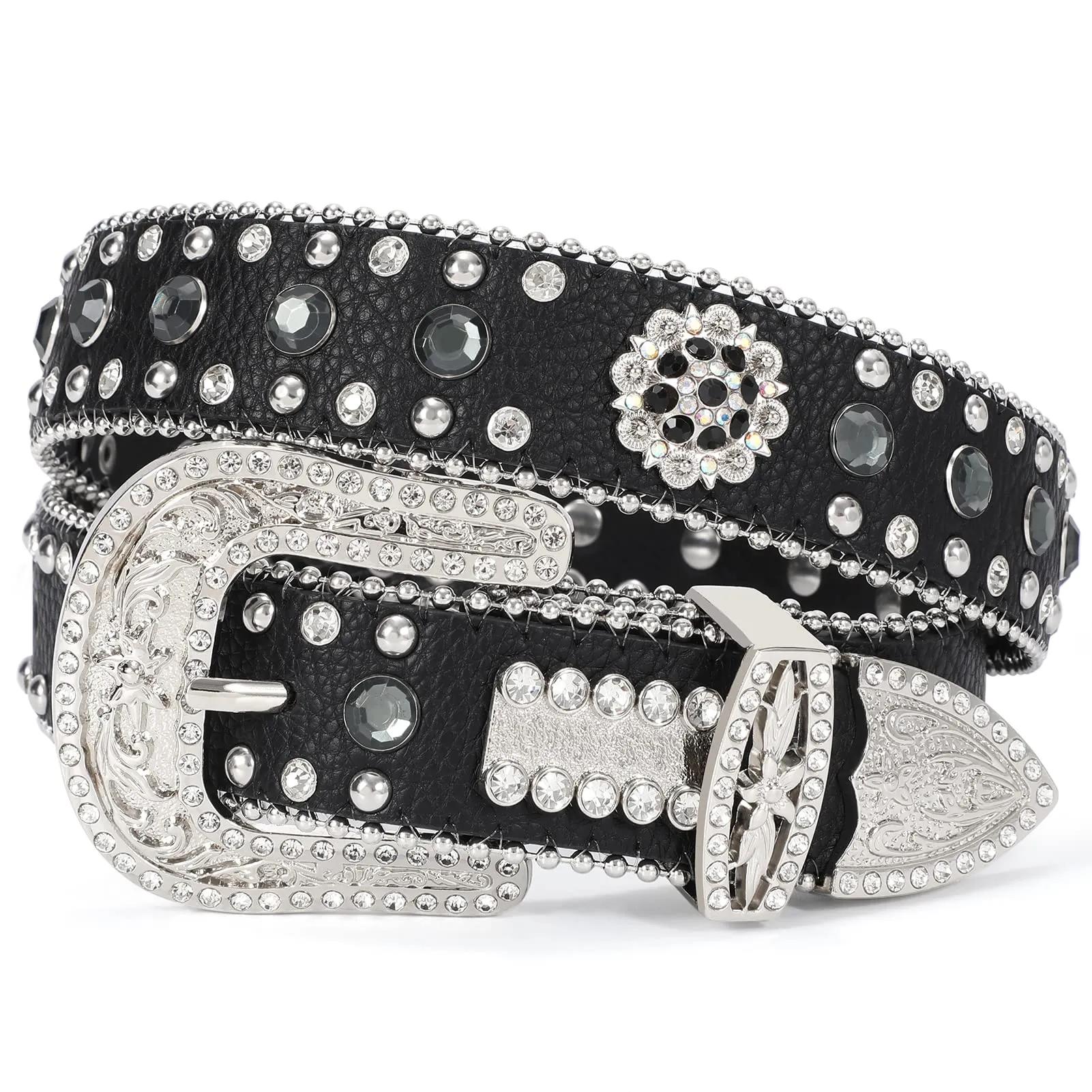 Western Cowgirl Rhinestone Belt for Jeans  Fashion Rhinestone Belt for Women Men  Ladies Bling Rhinestone Belt for Dress