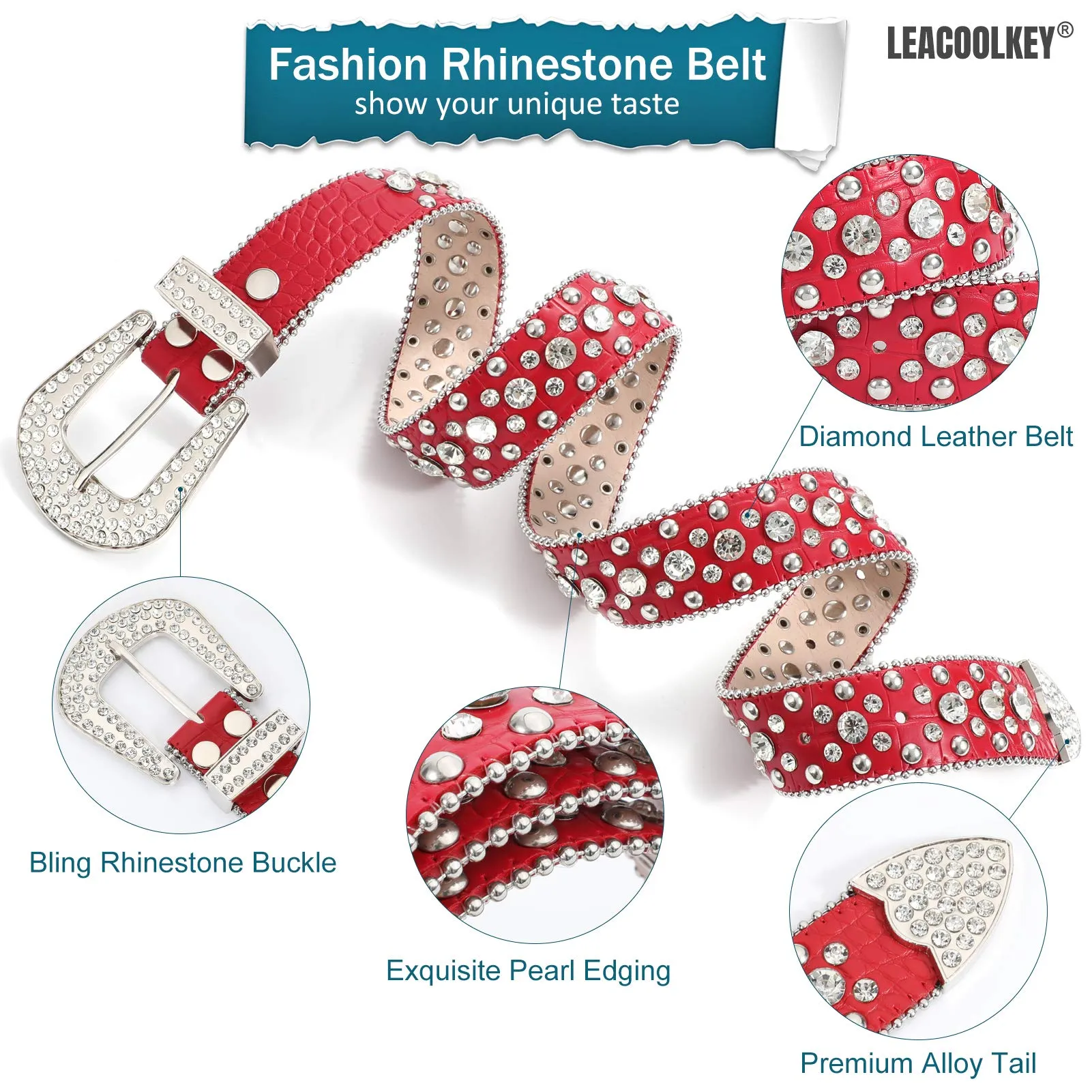 Western Cowgirl Rhinestone Belt for Jeans  Fashion Rhinestone Belt for Women Men  Ladies Bling Rhinestone Belt for Dress