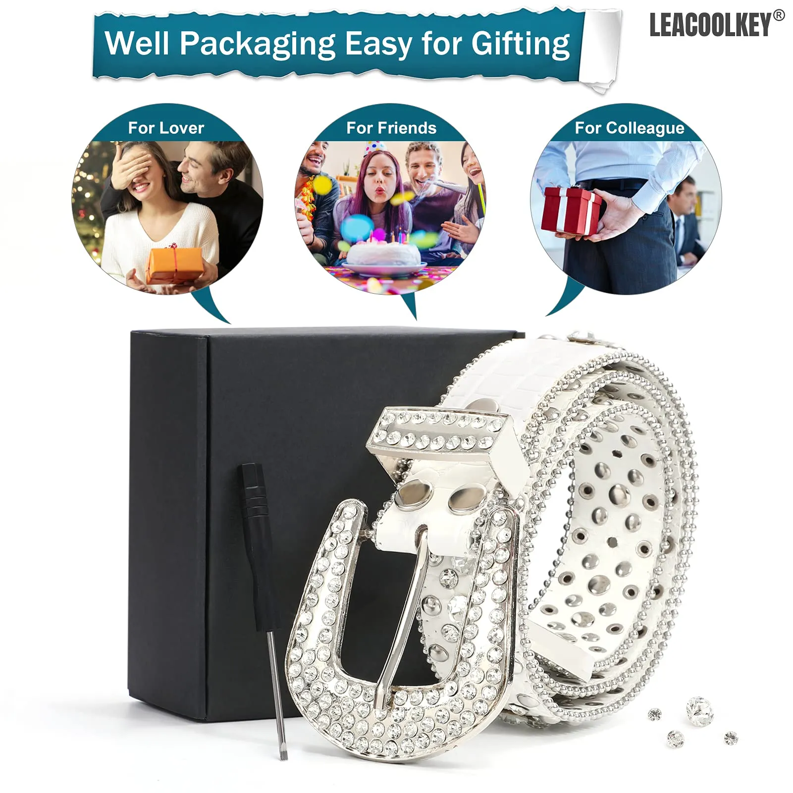 Western Cowgirl Rhinestone Belt for Jeans  Fashion Rhinestone Belt for Women Men  Ladies Bling Rhinestone Belt for Dress