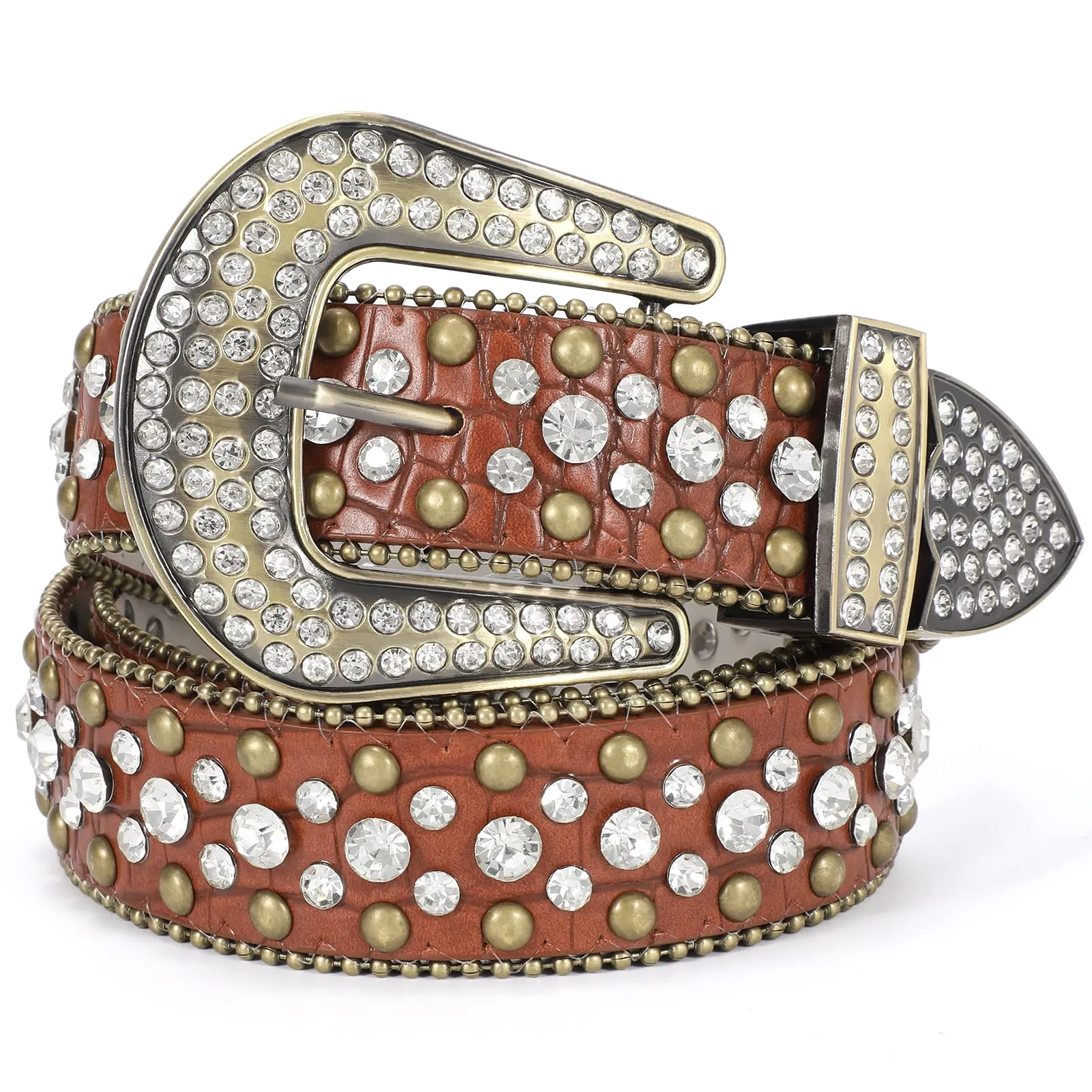 Western Cowgirl Rhinestone Belt for Jeans  Fashion Rhinestone Belt for Women Men  Ladies Bling Rhinestone Belt for Dress