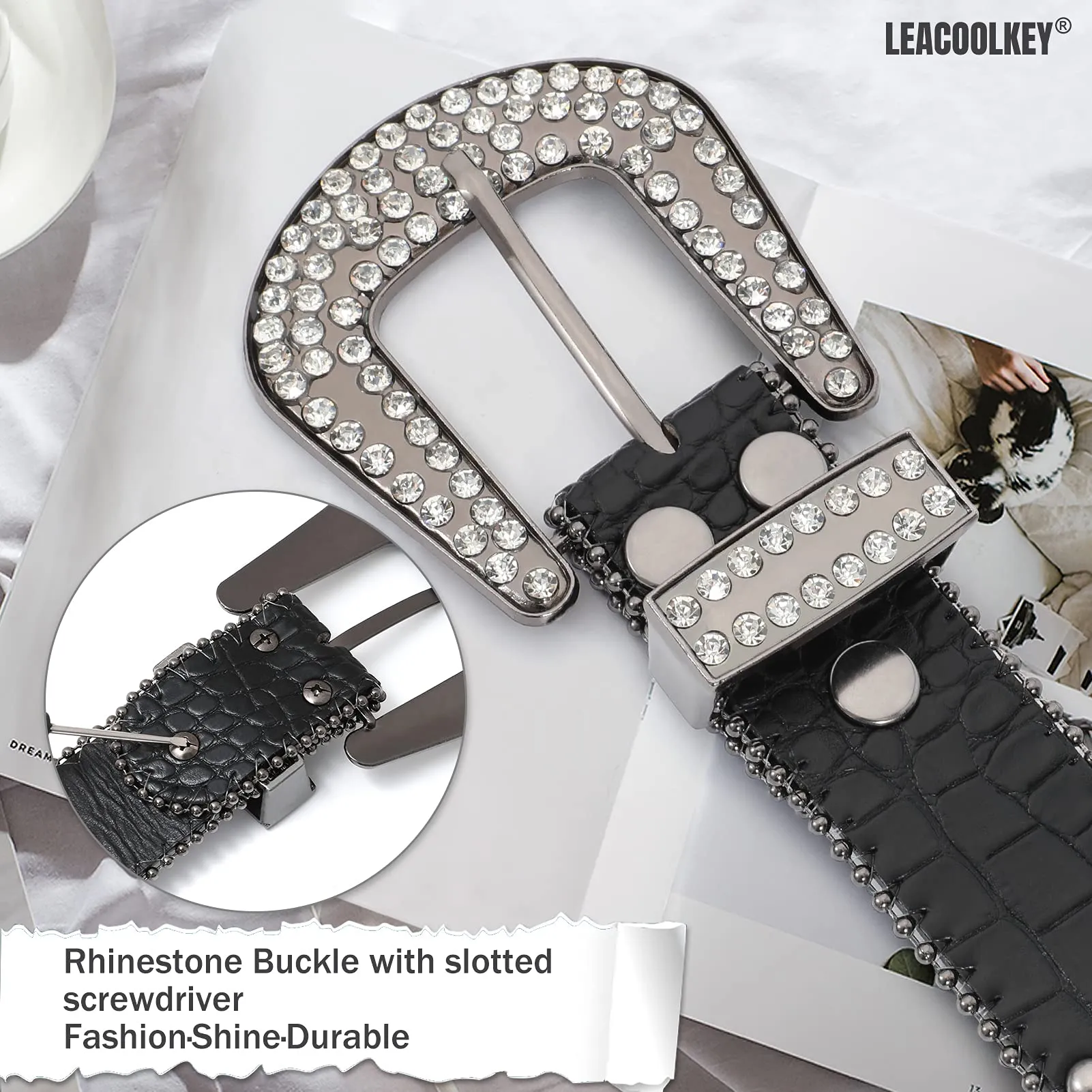Western Cowgirl Rhinestone Belt for Jeans  Fashion Rhinestone Belt for Women Men  Ladies Bling Rhinestone Belt for Dress
