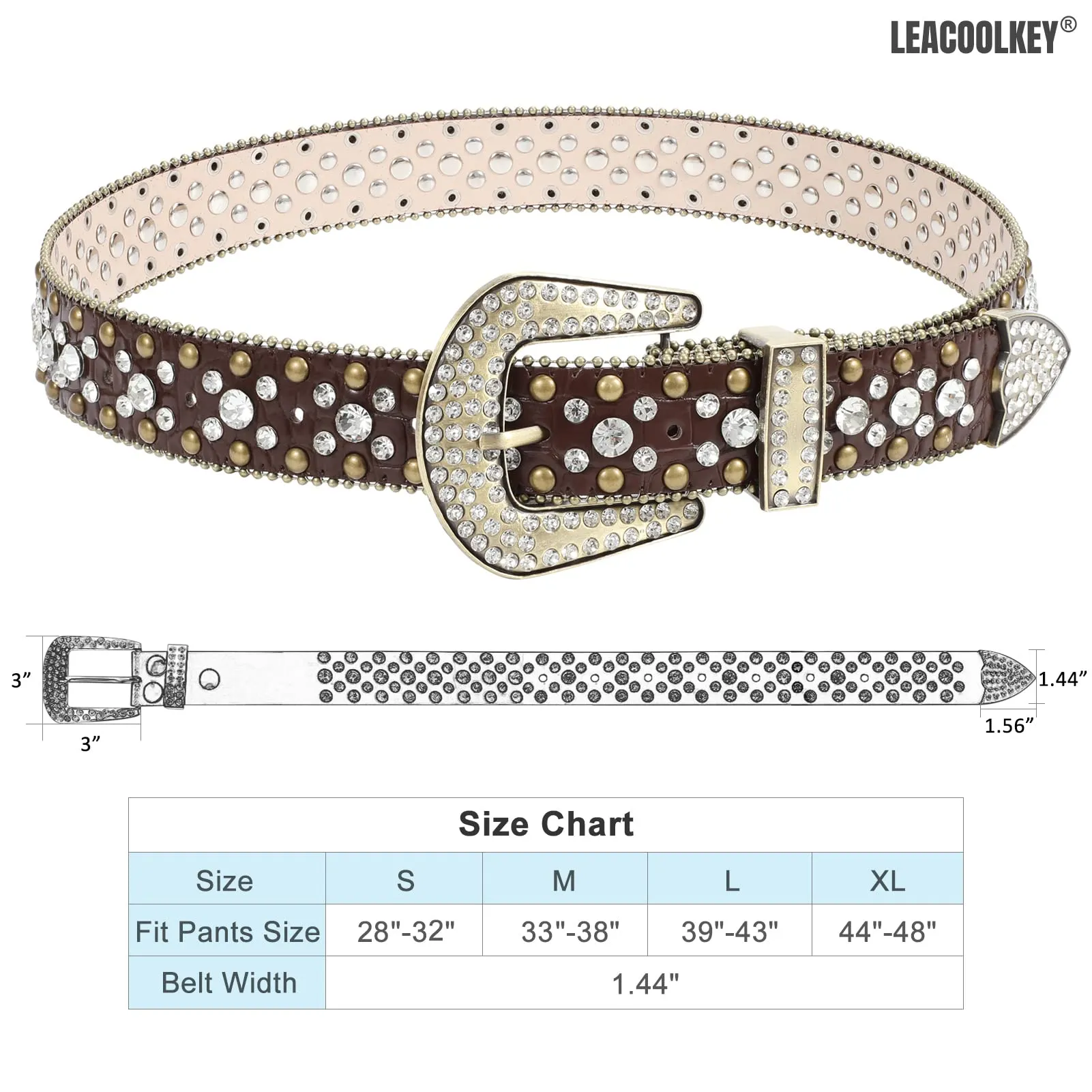 Western Cowgirl Rhinestone Belt for Jeans  Fashion Rhinestone Belt for Women Men  Ladies Bling Rhinestone Belt for Dress