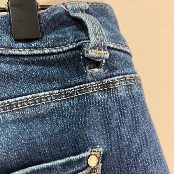WHBM White House Black Market Jeans The Skinny Ankle Zippers Blue Trendy Moto