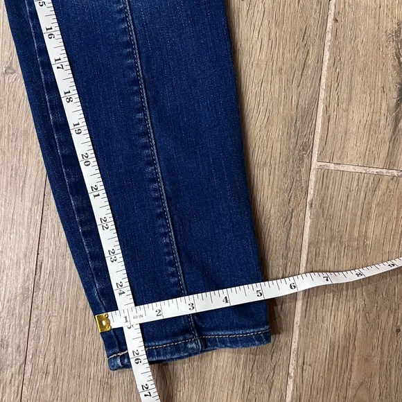 WHBM White House Black Market Jeans The Skinny Ankle Zippers Blue Trendy Moto